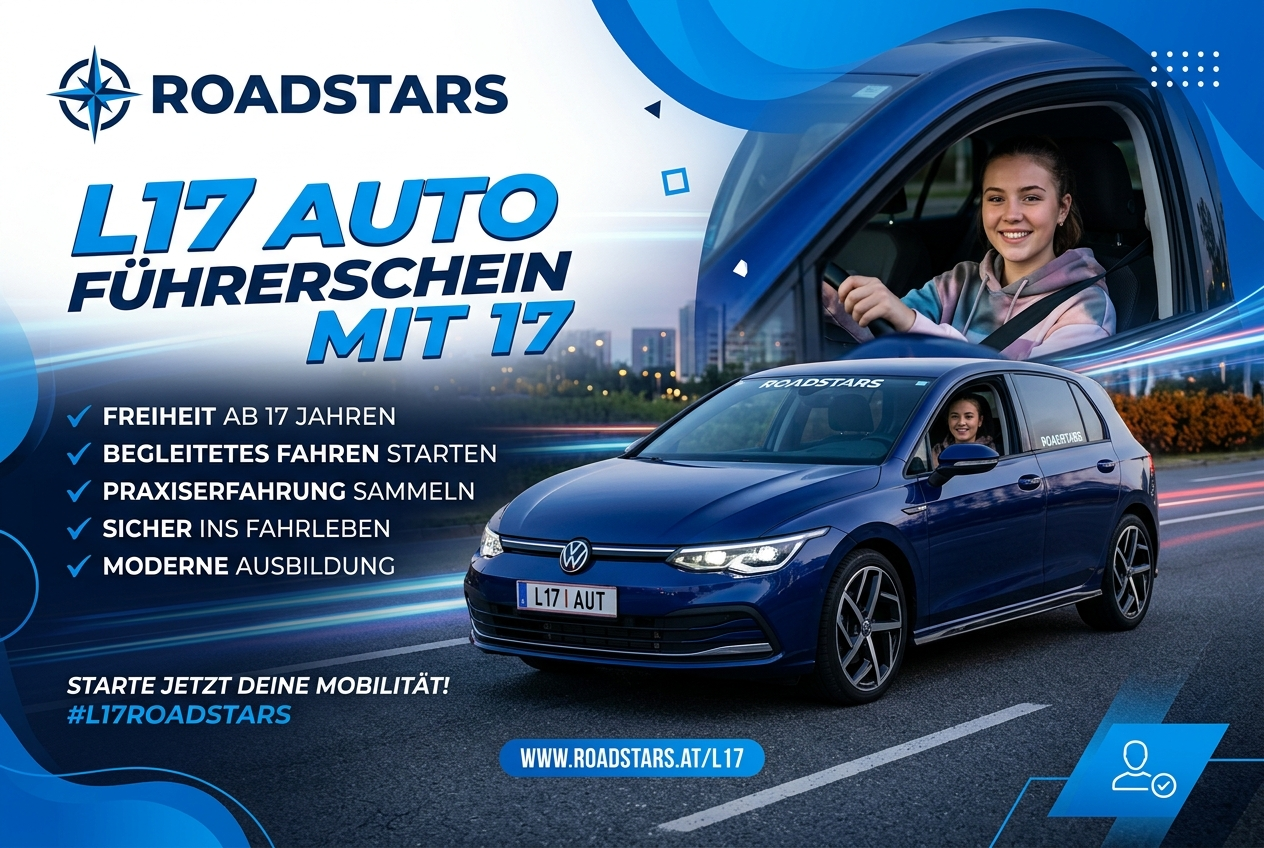 L17 | Auto Führerschein mit 17 - Fahrschule Roadstars Graz - Führerschein - gut, schnell, günstig, einfach
