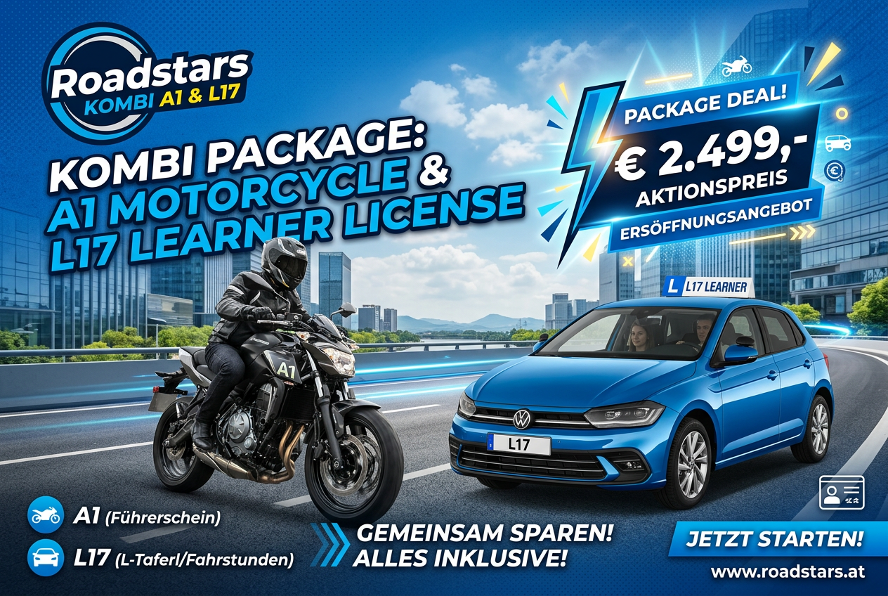 Kombi A1 & L17 - Fahrschule Roadstars Graz - Führerschein - gut, schnell, günstig, einfach