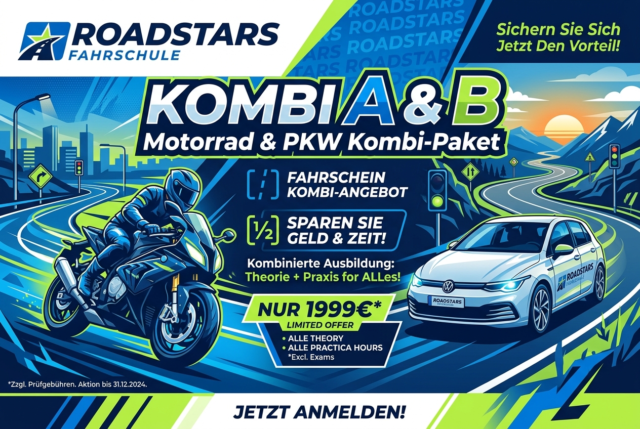 Kombi A & B - Fahrschule Roadstars Graz - Führerschein - gut, schnell, günstig, einfach