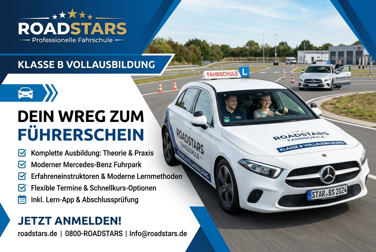 Klasse B | Vollausbildung - Fahrschule Roadstars Graz - Führerschein - gut, schnell, günstig, einfach